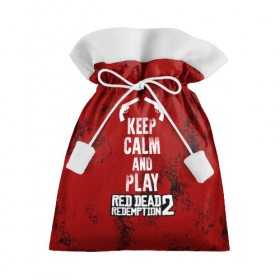 Подарочный 3D мешок с принтом RDR2 в Белгороде, 100% полиэстер | Размер: 29*39 см | Тематика изображения на принте: game | gamer | keep calm | rdr2 | red dead redemption 2 | rockstar studios | игры