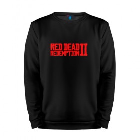 Мужской свитшот хлопок с принтом Red Dead Redemption 2 в Белгороде, 100% хлопок |  | game | logo | rdr2 | red dead redemption 2 | rockstar studios | игры | логотип