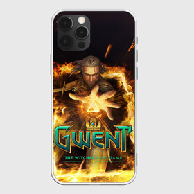 Чехол для iPhone 12 Pro с принтом GWENT: The Witcher Card Game в Белгороде, силикон | область печати: задняя сторона чехла, без боковых панелей | Тематика изображения на принте: blood | dota | game | games | gwent | player | rpg | the | witcher | ведьмак | война | войны | волк | волки | гвент | гвинт | геральт | игра | игрок | игры | карточная | карты | кровь | лого | меч | полосы | рпг | символ | символы | три