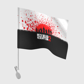 Флаг для автомобиля с принтом RED DEAD REDEMPTION 2 в Белгороде, 100% полиэстер | Размер: 30*21 см | game | red dead | red dead redemption 2 | redemption 2 | rockstar games | бандиты | дикий запад | игры | ковбои | оружие
