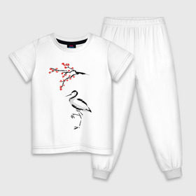 Детская пижама хлопок с принтом Японский стиль в Белгороде, 100% хлопок |  брюки и футболка прямого кроя, без карманов, на брюках мягкая резинка на поясе и по низу штанин
 | азия | восток | путешествия | сакура | япония