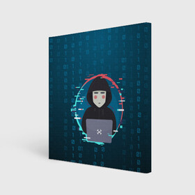 Холст квадратный с принтом Anonymous hacker в Белгороде, 100% ПВХ |  | anonymous | hacker | it | аноним | взлом | компьютер | ноутбук | программист | хакер