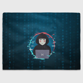 Плед 3D с принтом Anonymous hacker в Белгороде, 100% полиэстер | закругленные углы, все края обработаны. Ткань не мнется и не растягивается | anonymous | hacker | it | аноним | взлом | компьютер | ноутбук | программист | хакер