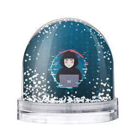 Снежный шар с принтом Anonymous hacker в Белгороде, Пластик | Изображение внутри шара печатается на глянцевой фотобумаге с двух сторон | anonymous | hacker | it | аноним | взлом | компьютер | ноутбук | программист | хакер