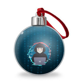 Ёлочный шар с принтом Anonymous hacker в Белгороде, Пластик | Диаметр: 77 мм | anonymous | hacker | it | аноним | взлом | компьютер | ноутбук | программист | хакер