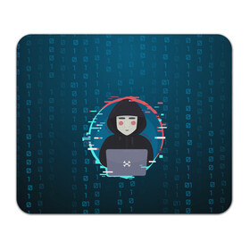 Коврик для мышки прямоугольный с принтом Anonymous hacker в Белгороде, натуральный каучук | размер 230 х 185 мм; запечатка лицевой стороны | anonymous | hacker | it | аноним | взлом | компьютер | ноутбук | программист | хакер
