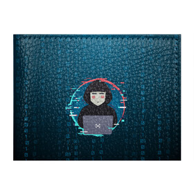 Обложка для студенческого билета с принтом Anonymous hacker в Белгороде, натуральная кожа | Размер: 11*8 см; Печать на всей внешней стороне | Тематика изображения на принте: anonymous | hacker | it | аноним | взлом | компьютер | ноутбук | программист | хакер