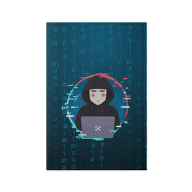 Обложка для паспорта матовая кожа с принтом Anonymous hacker в Белгороде, натуральная матовая кожа | размер 19,3 х 13,7 см; прозрачные пластиковые крепления | Тематика изображения на принте: anonymous | hacker | it | аноним | взлом | компьютер | ноутбук | программист | хакер