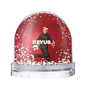 Снежный шар с принтом Новогодний Дзюба в Белгороде, Пластик | Изображение внутри шара печатается на глянцевой фотобумаге с двух сторон | new yaer | артем дзюба | дзюба | зима футбол | новый год | новый год футбол | футбол | футбол новый год