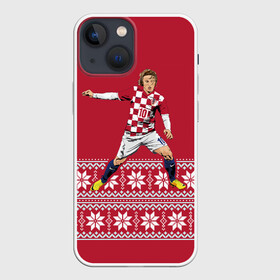 Чехол для iPhone 13 mini с принтом Luka Modric в Белгороде,  |  | luka modric | modric | new yaer | зима футбол | модрич | новый год | новый год футбол | футбол | футбол новый год