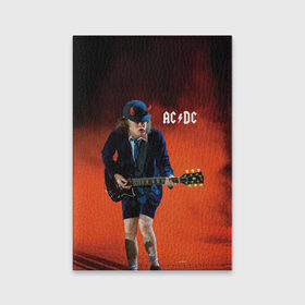 Обложка для паспорта матовая кожа с принтом AC/DC в Белгороде, натуральная матовая кожа | размер 19,3 х 13,7 см; прозрачные пластиковые крепления | ac d.c. | ac dc | acdc | angus | back | bad | black | chrome | guitar | hard | hell | highway | mucis | red | rock | smoke | young | ангус | гитара | группа | диси | дым | красный | музыка | рок | тяжелый | эйси | эйсидиси | янг