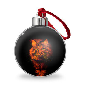 Ёлочный шар с принтом Рыжий кот в Белгороде, Пластик | Диаметр: 77 мм | cat | кот | котик | кошка | рыжая | рыжий