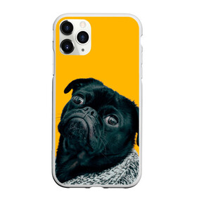 Чехол для iPhone 11 Pro Max матовый с принтом Бульдожка в Белгороде, Силикон |  | Тематика изображения на принте: бульдог | паг | пес | собака | черный