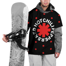 Накидка на куртку 3D с принтом Red Hot Chili Peppers в Белгороде, 100% полиэстер |  | chili | cross | hot | logo | music | peppers | red | red hot chili peppers | rhcp | rock | star | symbol | звезда | звездочка | красная | красный | крест | логотип | музыка | перцы | рок | символ | цветок | цветочек | чили