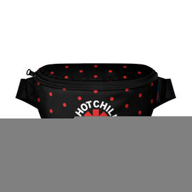Поясная сумка 3D с принтом Red Hot Chili Peppers в Белгороде, 100% полиэстер | плотная ткань, ремень с регулируемой длиной, внутри несколько карманов для мелочей, основное отделение и карман с обратной стороны сумки застегиваются на молнию | chili | cross | hot | logo | music | peppers | red | red hot chili peppers | rhcp | rock | star | symbol | звезда | звездочка | красная | красный | крест | логотип | музыка | перцы | рок | символ | цветок | цветочек | чили