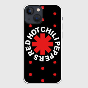 Чехол для iPhone 13 mini с принтом Red Hot Chili Peppers в Белгороде,  |  | chili | cross | hot | logo | music | peppers | red | red hot chili peppers | rhcp | rock | star | symbol | звезда | звездочка | красная | красный | крест | логотип | музыка | перцы | рок | символ | цветок | цветочек | чили