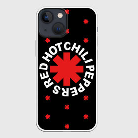 Чехол для iPhone 13 mini с принтом Red Hot Chili Peppers в Белгороде,  |  | Тематика изображения на принте: chili | cross | hot | logo | music | peppers | red | red hot chili peppers | rhcp | rock | star | symbol | звезда | звездочка | красная | красный | крест | логотип | музыка | перцы | рок | символ | цветок | цветочек | чили