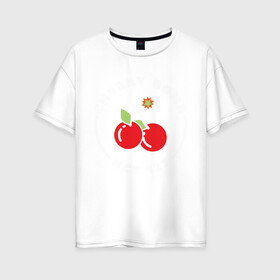Женская футболка хлопок Oversize с принтом Cherry Bomb в Белгороде, 100% хлопок | свободный крой, круглый ворот, спущенный рукав, длина до линии бедер
 | 127 | bomb | cherry | k pop | korea | kpop | nct | pop | бомб | бомба | вишневая | корейцы | корея | нст | черри