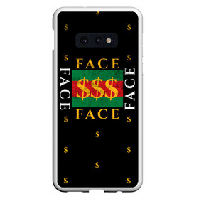 Чехол для Samsung S10E с принтом FACE GG Style в Белгороде, Силикон | Область печати: задняя сторона чехла, без боковых панелей | dark | eshkere | face | gucci | gussi | hate | hip | love | rap | raper | rapper | russian | tattoo | антибренд | гуси | гусси | гучи | гуччи | дремин | иван | мрачный | репер | русский | рэп | рэпер | тату | фэйс | хип | хоп | эщкере