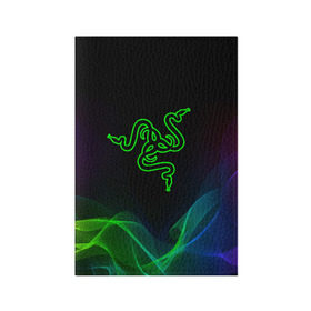 Обложка для паспорта матовая кожа с принтом RAZER в Белгороде, натуральная матовая кожа | размер 19,3 х 13,7 см; прозрачные пластиковые крепления | Тематика изображения на принте: 101 | brand | company | gamer | green | logo | mamba | naga | player | razer | rzr | snake | бренд | железо | зеленый | змея | компания | лого | рейзер | софт