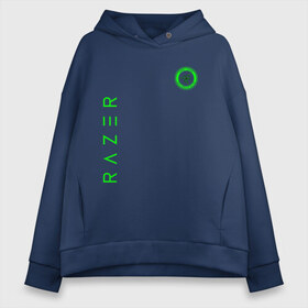 Женское худи Oversize хлопок с принтом RAZER в Белгороде, френч-терри — 70% хлопок, 30% полиэстер. Мягкий теплый начес внутри —100% хлопок | боковые карманы, эластичные манжеты и нижняя кромка, капюшон на магнитной кнопке | 101 | brand | company | gamer | green | logo | mamba | naga | player | razer | rzr | snake | бренд | железо | зеленый | змея | компания | лого | рейзер | софт