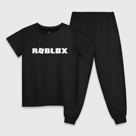 Детская пижама хлопок с принтом Roblox Logo в Белгороде, 100% хлопок |  брюки и футболка прямого кроя, без карманов, на брюках мягкая резинка на поясе и по низу штанин
 | logo | roblox | лого | логотип | надпись | роблокс