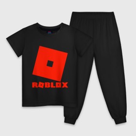 Детская пижама хлопок с принтом Roblox Logo в Белгороде, 100% хлопок |  брюки и футболка прямого кроя, без карманов, на брюках мягкая резинка на поясе и по низу штанин
 | logo | roblox | лого | логотип | надпись | роблокс