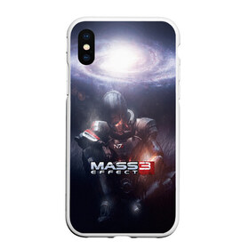 Чехол для iPhone XS Max матовый с принтом MASS EFFECT 3 в Белгороде, Силикон | Область печати: задняя сторона чехла, без боковых панелей | amdromeda initiative | andromeda | game | gun | hemet | n7 | rifle | ryder | soldier | space | star | weapon