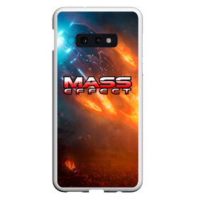 Чехол для Samsung S10E с принтом MASS EFFECT в Белгороде, Силикон | Область печати: задняя сторона чехла, без боковых панелей | Тематика изображения на принте: amdromeda initiative | andromeda | game | gun | hemet | n7 | rifle | ryder | soldier | space | star | weapon