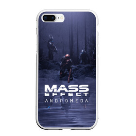 Чехол для iPhone 7Plus/8 Plus матовый с принтом MASS EFFECT ANDROMEDA в Белгороде, Силикон | Область печати: задняя сторона чехла, без боковых панелей | amdromeda initiative | andromeda | game | gun | hemet | n7 | rifle | ryder | soldier | space | star | weapon