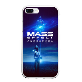 Чехол для iPhone 7Plus/8 Plus матовый с принтом MASS EFFECT ANDROMEDA в Белгороде, Силикон | Область печати: задняя сторона чехла, без боковых панелей | amdromeda initiative | andromeda | game | gun | hemet | n7 | rifle | ryder | soldier | space | star | weapon