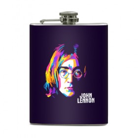 Фляга с принтом Джон Леннон в Белгороде, металлический корпус | емкость 0,22 л, размер 125 х 94 мм. Виниловая наклейка запечатывается полностью | the beatles | битлз | британия | джон | леннон | ленон | рок | рок н ролл | хард рок | хиппи