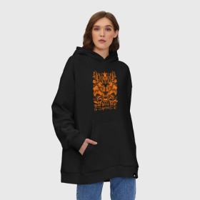 Худи SuperOversize хлопок с принтом Wild Fox в Белгороде, 70% хлопок, 30% полиэстер, мягкий начес внутри | карман-кенгуру, эластичная резинка на манжетах и по нижней кромке, двухслойный капюшон
 | fox | siberia | wild | волк | животные | лиса | свобода | сибирь