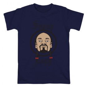 Мужская футболка хлопок с принтом Снуп Дог | Snoop Dogg в Белгороде, 100% хлопок | прямой крой, круглый вырез горловины, длина до линии бедер, слегка спущенное плечо. | 