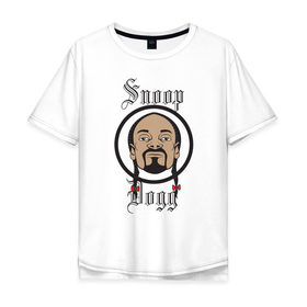 Мужская футболка хлопок Oversize с принтом Снуп Дог | Snoop Dogg в Белгороде, 100% хлопок | свободный крой, круглый ворот, “спинка” длиннее передней части | 