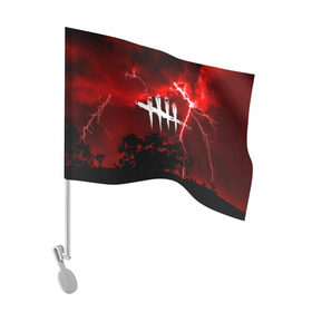 Флаг для автомобиля с принтом DEAD BY DAYLIGHT в Белгороде, 100% полиэстер | Размер: 30*21 см | dead by daylight | game | hillbilly | maniacs | trapper | wraith | деревенщина | мертвые днем | охотник | призрак