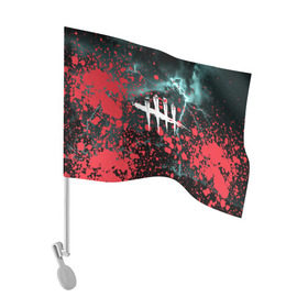 Флаг для автомобиля с принтом DEAD BY DAYLIGHT в Белгороде, 100% полиэстер | Размер: 30*21 см | dead by daylight | game | hillbilly | maniacs | trapper | wraith | деревенщина | игра | мертвые днем | охотник | призрак