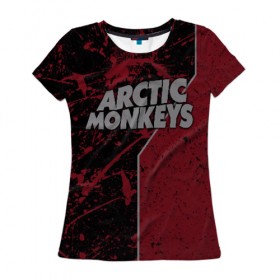Женская футболка 3D с принтом Arctic Monkeys в Белгороде, 100% полиэфир ( синтетическое хлопкоподобное полотно) | прямой крой, круглый вырез горловины, длина до линии бедер | британская | гараж | группа | инди рок | метал | ню | постпанк | психоделический | рок | хай грин | электроник