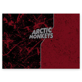 Поздравительная открытка с принтом Arctic Monkeys в Белгороде, 100% бумага | плотность бумаги 280 г/м2, матовая, на обратной стороне линовка и место для марки
 | Тематика изображения на принте: британская | гараж | группа | инди рок | метал | ню | постпанк | психоделический | рок | хай грин | электроник