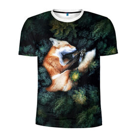 Мужская футболка 3D спортивная с принтом Лисичка в Лесу в Белгороде, 100% полиэстер с улучшенными характеристиками | приталенный силуэт, круглая горловина, широкие плечи, сужается к линии бедра | core | cute | forest | fox | foxes | ginger | world | деревья | забавная | зелень | кино | лес | лис | лиса | лисица | лисицы | лисичка | лисички | лист | листва | лисы | милая | мира | рыжая | рыжие | сердце | смешная | фильм | фыр
