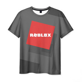 Мужская футболка 3D с принтом ROBLOX в Белгороде, 100% полиэфир | прямой крой, круглый вырез горловины, длина до линии бедер | block | lego | logo | minecraft | online | oof | quest | roblocks | roblockx | roblox | studio | блок | блоки | голова | игра | игры | квест | лего | лицо | лого | логотип | майнкрафт | онлайн | роблокс | символ | студия