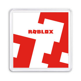 Магнит 55*55 с принтом ROBLOX Red в Белгороде, Пластик | Размер: 65*65 мм; Размер печати: 55*55 мм | block | lego | logo | minecraft | online | oof | quest | roblocks | roblockx | roblox | studio | блок | блоки | голова | игра | игры | квест | лего | лицо | лого | логотип | майнкрафт | онлайн | роблокс | символ | студия
