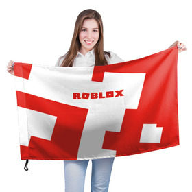 Флаг 3D с принтом ROBLOX Red в Белгороде, 100% полиэстер | плотность ткани — 95 г/м2, размер — 67 х 109 см. Принт наносится с одной стороны | block | lego | logo | minecraft | online | oof | quest | roblocks | roblockx | roblox | studio | блок | блоки | голова | игра | игры | квест | лего | лицо | лого | логотип | майнкрафт | онлайн | роблокс | символ | студия