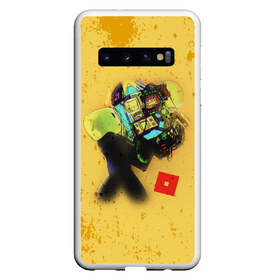 Чехол для Samsung Galaxy S10 с принтом ROBLOX Grunge ART в Белгороде, Силикон | Область печати: задняя сторона чехла, без боковых панелей | block | lego | logo | minecraft | online | oof | quest | roblocks | roblockx | roblox | studio | блок | блоки | голова | игра | игры | квест | лего | лицо | лого | логотип | майнкрафт | онлайн | роблокс | символ | студия