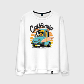 Мужской свитшот хлопок с принтом Калифорния в Белгороде, 100% хлопок |  | Тематика изображения на принте: california | surfing | авто | калифорния | лето | монстр | серфинг