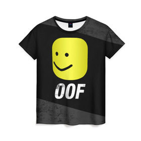 Женская футболка 3D с принтом Roblox OOF Мем в Белгороде, 100% полиэфир ( синтетическое хлопкоподобное полотно) | прямой крой, круглый вырез горловины, длина до линии бедер | lego | logo | meme | memes | minecraft | oof | quest | roblocks | roblockx | roblox | studio | блок | блоки | голова | игра | игры | квест | лего | лицо | лого | логотип | майнкрафт | мем | мемы | онлайн | роблокс | студия