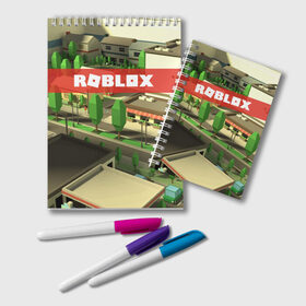 Блокнот с принтом ROBLOX City в Белгороде, 100% бумага | 48 листов, плотность листов — 60 г/м2, плотность картонной обложки — 250 г/м2. Листы скреплены удобной пружинной спиралью. Цвет линий — светло-серый
 | lego | logo | meme | memes | minecraft | oof | quest | roblocks | roblockx | roblox | studio | блок | блоки | голова | игра | игры | квест | лего | лицо | лого | логотип | майнкрафт | мем | мемы | онлайн | роблокс | студия
