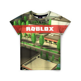 Детская футболка 3D с принтом ROBLOX City в Белгороде, 100% гипоаллергенный полиэфир | прямой крой, круглый вырез горловины, длина до линии бедер, чуть спущенное плечо, ткань немного тянется | lego | logo | meme | memes | minecraft | oof | quest | roblocks | roblockx | roblox | studio | блок | блоки | голова | игра | игры | квест | лего | лицо | лого | логотип | майнкрафт | мем | мемы | онлайн | роблокс | студия
