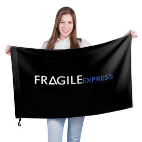 Флаг 3D с принтом FRAGILE EXPRESS в Белгороде, 100% полиэстер | плотность ткани — 95 г/м2, размер — 67 х 109 см. Принт наносится с одной стороны | kojima productions | кодзима | кодзима продакшн