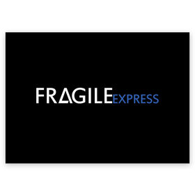 Поздравительная открытка с принтом FRAGILE EXPRESS в Белгороде, 100% бумага | плотность бумаги 280 г/м2, матовая, на обратной стороне линовка и место для марки
 | Тематика изображения на принте: kojima productions | кодзима | кодзима продакшн